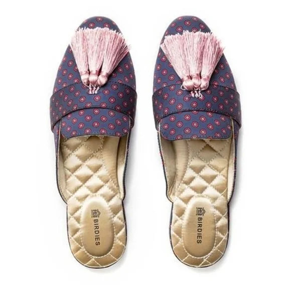 BIRDIES ROBIN LOAFER SLIP ON BLUE PINK 8 - Picture 2 of 14